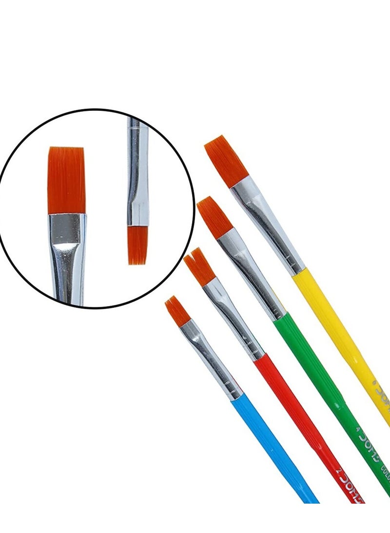 DOMS مجموعة فرش الطلاء المسطحة الاصطناعية من كولورميت، مكونة من 4 قطع - Image 3