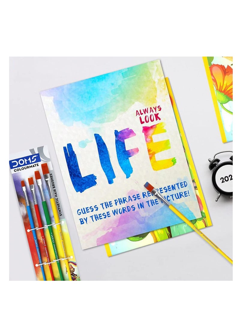 DOMS مجموعة فرش الطلاء المسطحة الاصطناعية من كولورميت، مكونة من 4 قطع - Image 5