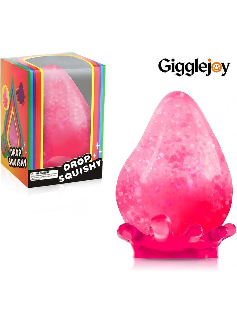 جِيجل جوي فيدجيت ألعاب الإجهاد مكعب، مكعب Squishies قلق الإغاثة من الإجهاد، الجليد Squishy الإجهاد مكعب إسقاط كرات السكر مالط، ألعاب الحسية للأطفال المصابين بالتوحد، فيدجيت لعب جائزة الفصل الدراسي (1pack الوردي) - Image 1