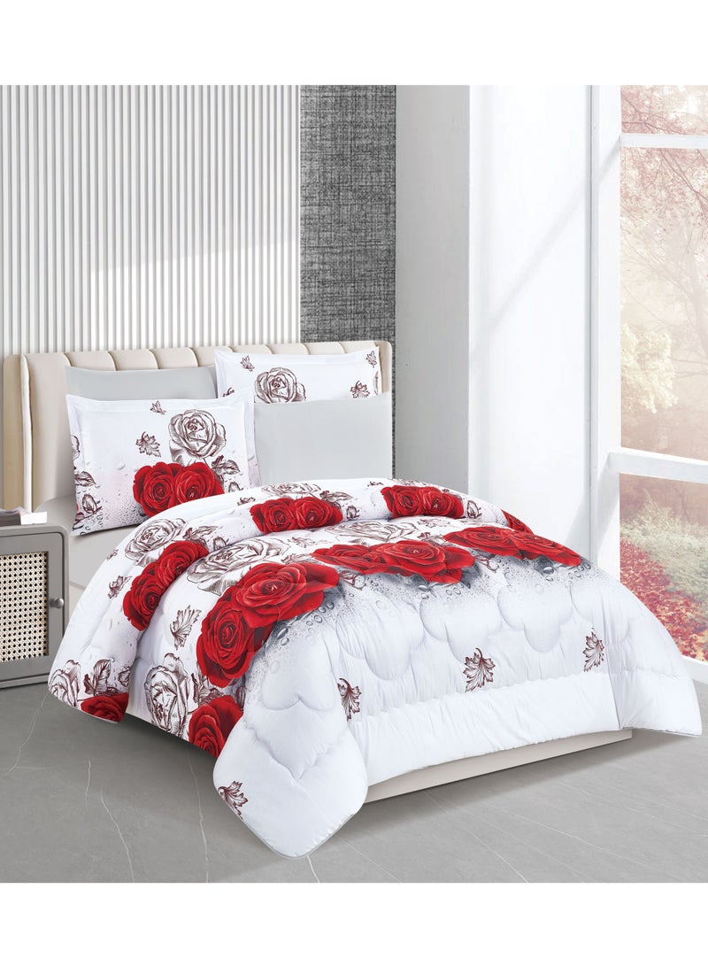 Stargold Super Soft Printed Comforter, 6pcs Set, Microfiber High-Quality Fabric, Stylish and Premium Design, Durable, Ideal For Home Bedroom 240X220CM  - Image 1