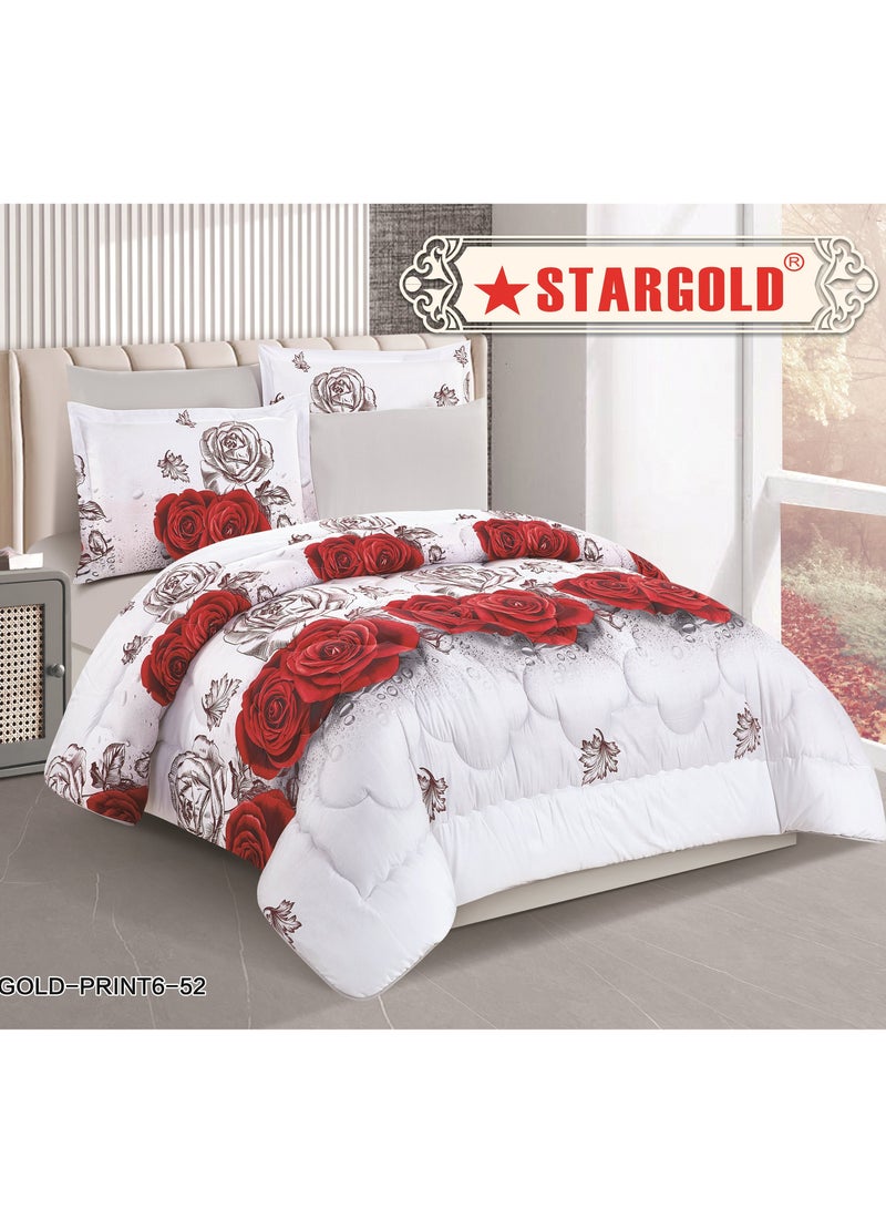 Stargold Super Soft Printed Comforter, 6pcs Set, Microfiber High-Quality Fabric, Stylish and Premium Design, Durable, Ideal For Home Bedroom 240X220CM  - Image 2