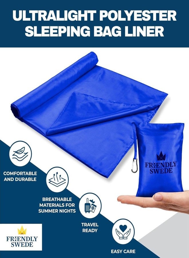 The Friendly Swede Sleeping Bag Liner Ultralight, Travel Sheets for Hotel, Camping Sheets, Adult Sleep Sack, Travel Sleeping Bag, Sleep Sack Adult - Pocket-Size - Silky Smooth Cool and ultraight - Image 2