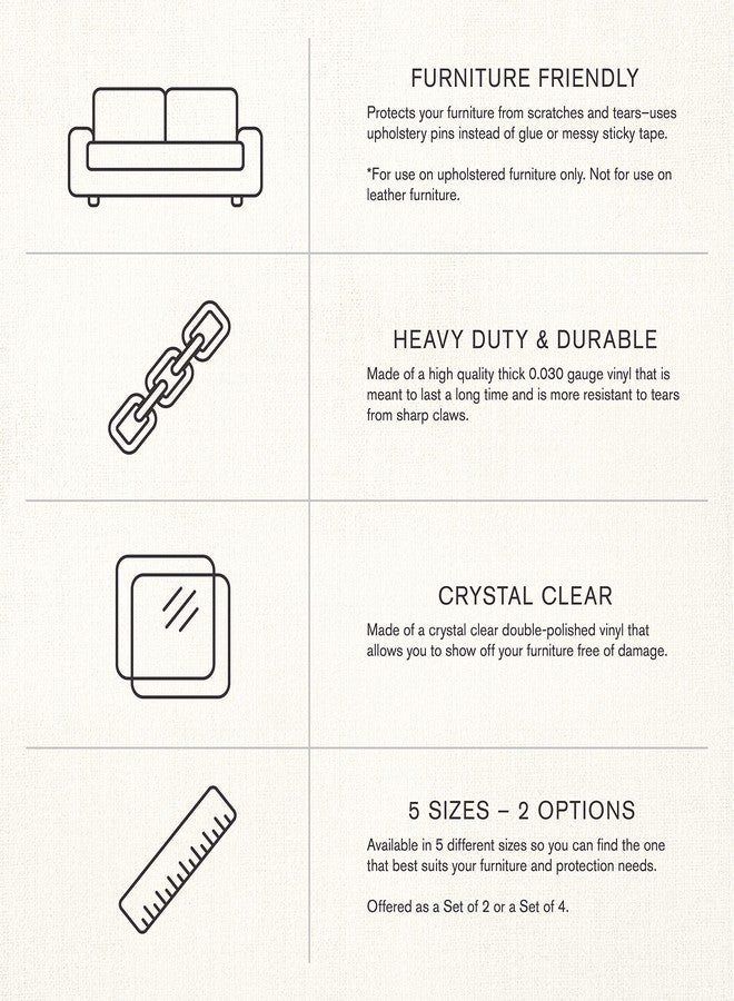 لامينيت واقيات لامينت ديلوكس من خدوش القطط - احمِ أثاثك بواقيات بلاستيكية مرنة شديدة التحمل - مجموعة من 4 قطع - 21 بوصة طول × 5.5 بوصة عرض - Image 5