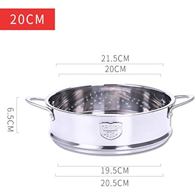 وعاء بخاري، وعاء بخاري بمقبض مزدوج، مقاس 20 سم، ملحق بخاري للمطاعم - Image 4