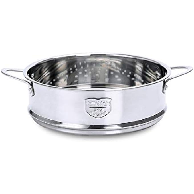 وعاء بخاري، وعاء بخاري بمقبض مزدوج، مقاس 20 سم، ملحق بخاري للمطاعم - Image 1