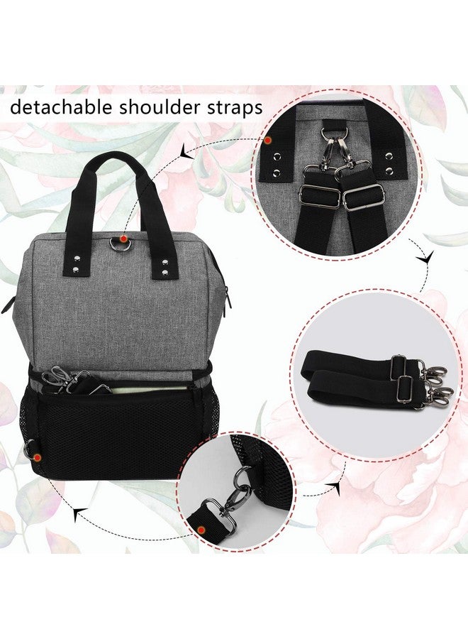 LUXJA Luxja Breast Pump Bag with 2 Compartments for Breast Pump and Cooler Bag, Breast Pumping Bag with 2 Options for Wearing (Fits Most Major Breast Pump), Gray - Image 4