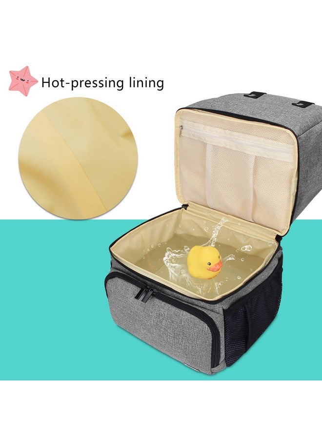 LUXJA Luxja Breast Pump Bag with 2 Compartments for Breast Pump and Cooler Bag, Breast Pumping Bag with 2 Options for Wearing (Fits Most Major Breast Pump), Gray - Image 1
