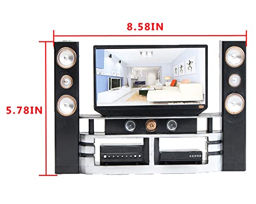 E-TING ETING Miniature Dollhouse Furniture Accessories Playset for 11512 inches Dolls HiFi TV Cabinet Set - Image 5