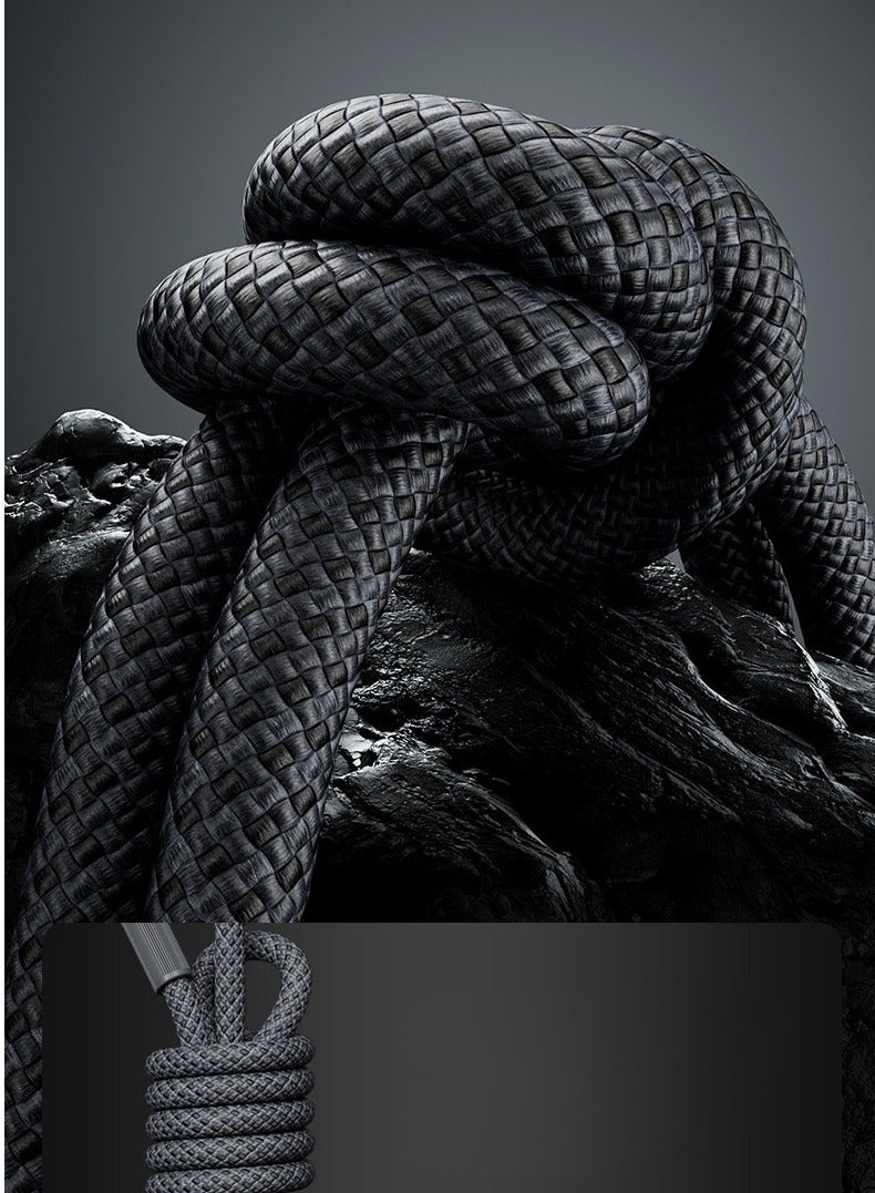 USB نوع C إلى نوع C كابل الشحن السريع الفائق 1.2M لآيفون 16/15 ، آي باد ، ماك بوك ، سامسونج (أسود) - Image 2