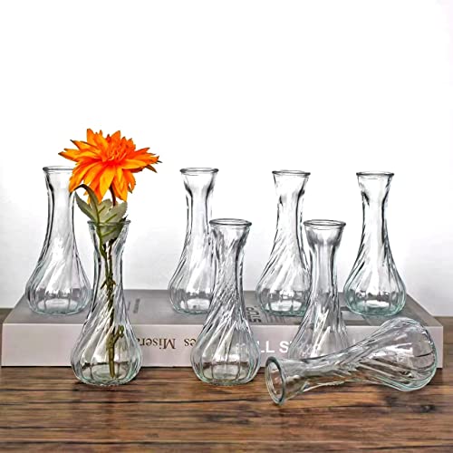 Sandraheer Glass Bud Vases in Bulk Set of 16, Small Glass Vases for Flowers， Mini Clear Bud Vases for Centerpieces Vintage Vases for Wedding Home Table Decorations - Image 1