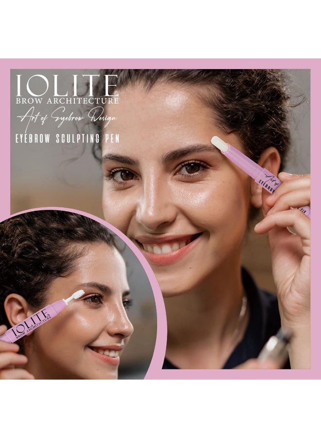 IOLITE Brow Wax Sculpt and Set Dual Ended Clear Brow Styling Wax with Brush for Firm Flexible Hold Shaped and Defined Brows All Day Brow Lamination - Image 5