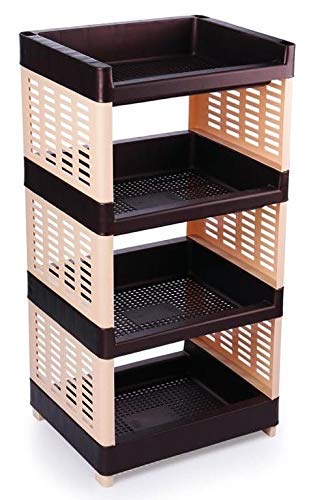 aaKaR Viva 4 Compartments Plastic Rack for Office Kitchen and General Use Plastic Wall Shelf Number of Shelves 4 Multicolor - Image 3