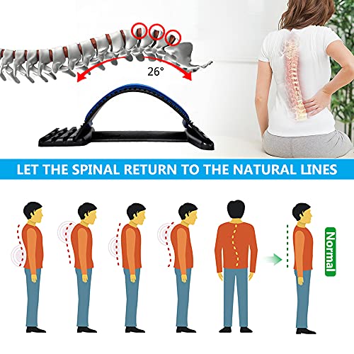 JUMPOW Back Stretcher for Lower Back Pain Relief, 4 Level Adjustable Lumbar Back Cracker Board, for Scoliosis, Spine Decompression, Sciatica - Image 3