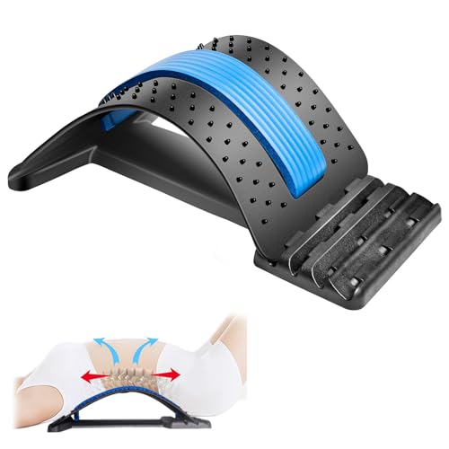 JUMPOW Back Stretcher for Lower Back Pain Relief, 4 Level Adjustable Lumbar Back Cracker Board, for Scoliosis, Spine Decompression, Sciatica - Image 1