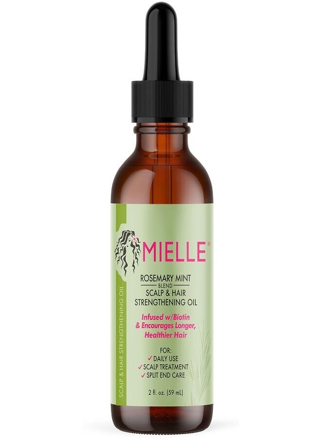 Miele - MIELLE  Rosemary Mint Scalp & Hair Strengthening Oil Infused WITH/Biotin & Encourages Growth 59ml - Image 1
