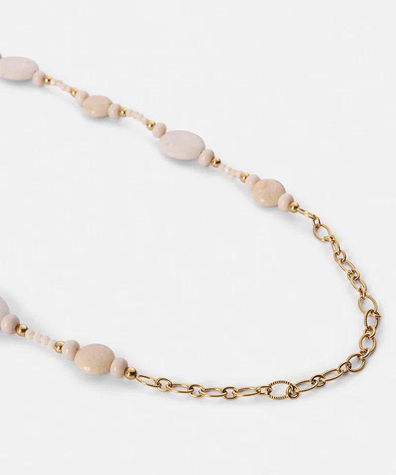 Ipekyol  Mixed-Bead Stainless Steel Necklace for Women | Best Price UAE