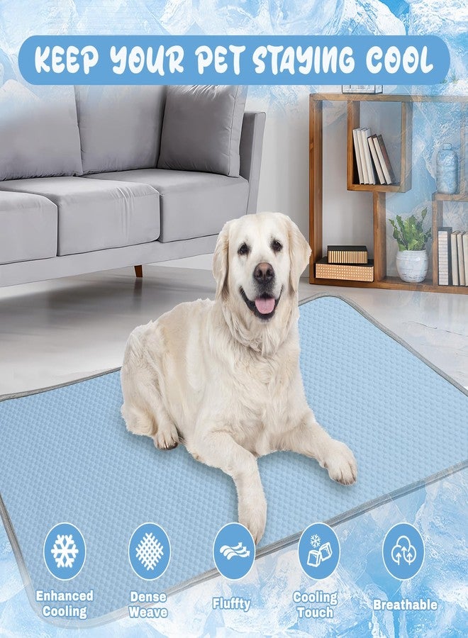 Buvlnee Summer Dog Cooling Mat Washable Ice Silk Self Cool Pad for Medium Dogs and Cats, 40x28in Pet Sleeping Pad for Crate, Bed, Indoor & Outdoor Floor, Car Seats - Image 2
