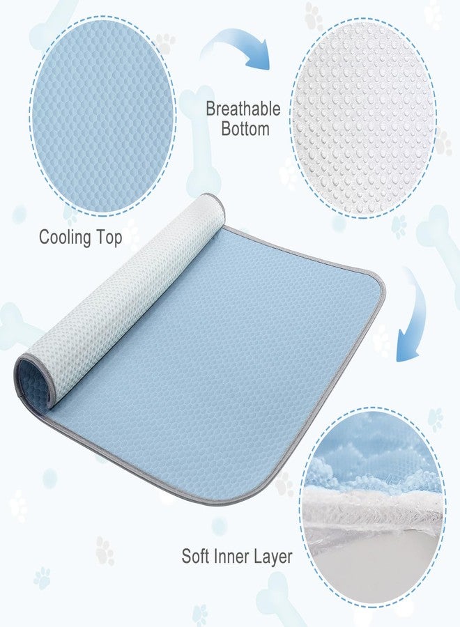 Buvlnee Summer Dog Cooling Mat Washable Ice Silk Self Cool Pad for Medium Dogs and Cats, 40x28in Pet Sleeping Pad for Crate, Bed, Indoor & Outdoor Floor, Car Seats - Image 5