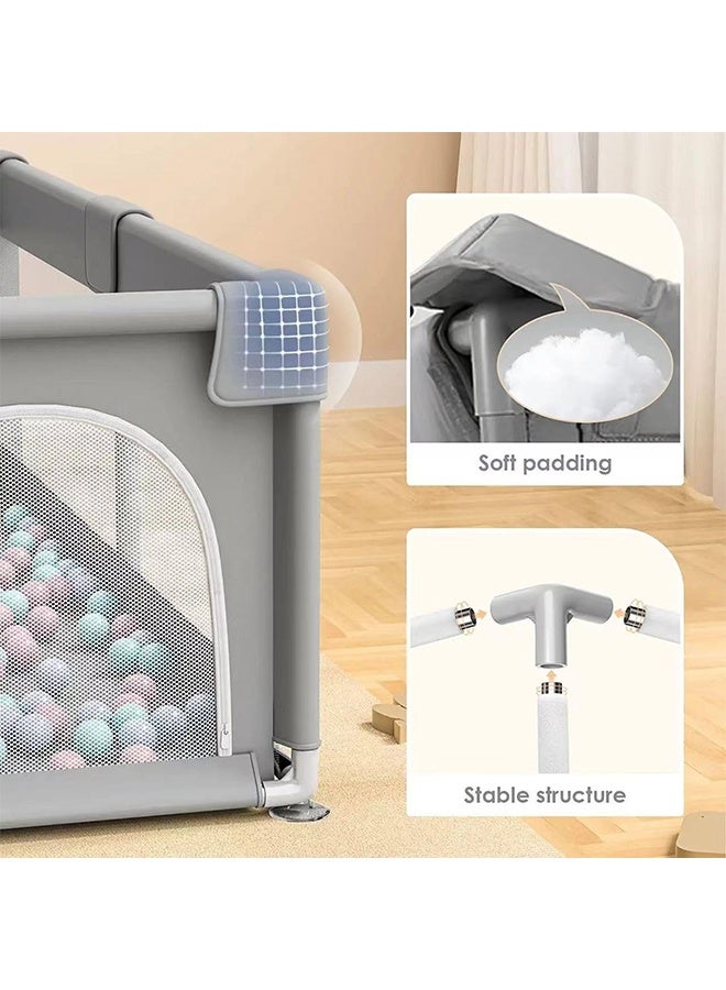 Jamal Baby Playpen 180x120cm, Playpen For Babies And Toddlers, Play Pen Indoor & Outdoor Active Center, Sturdy Safety Playard With Anti Slip Suction Cups, Skin-Friendly Fabric, Large Space Baby Fence - Image 3