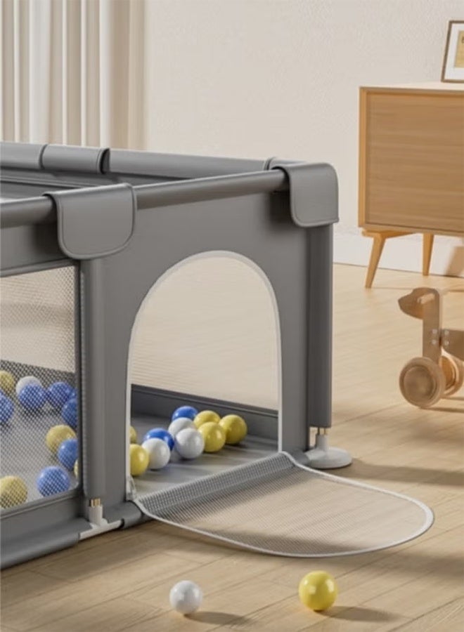 Jamal Baby Playpen 180x120cm, Playpen For Babies And Toddlers, Play Pen Indoor & Outdoor Active Center, Sturdy Safety Playard With Anti Slip Suction Cups, Skin-Friendly Fabric, Large Space Baby Fence - Image 5