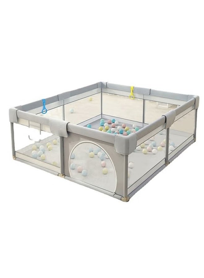 Jamal Baby Playpen 180x120cm, Playpen For Babies And Toddlers, Play Pen Indoor & Outdoor Active Center, Sturdy Safety Playard With Anti Slip Suction Cups, Skin-Friendly Fabric, Large Space Baby Fence - Image 1