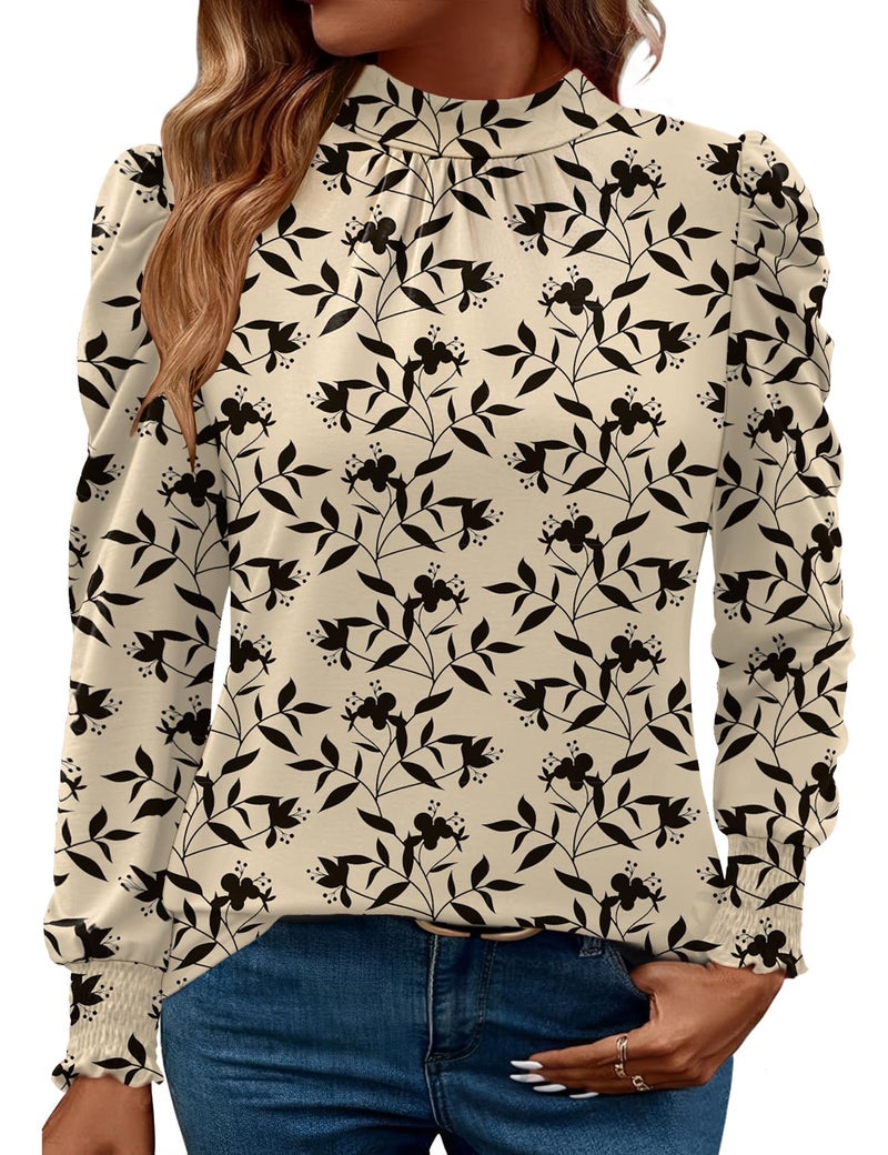 LUYAA Long Sleeve Shirts for Women Fall Blouses for Women 2025 Trendy Work Tops for Women Business Casual S - Image 1