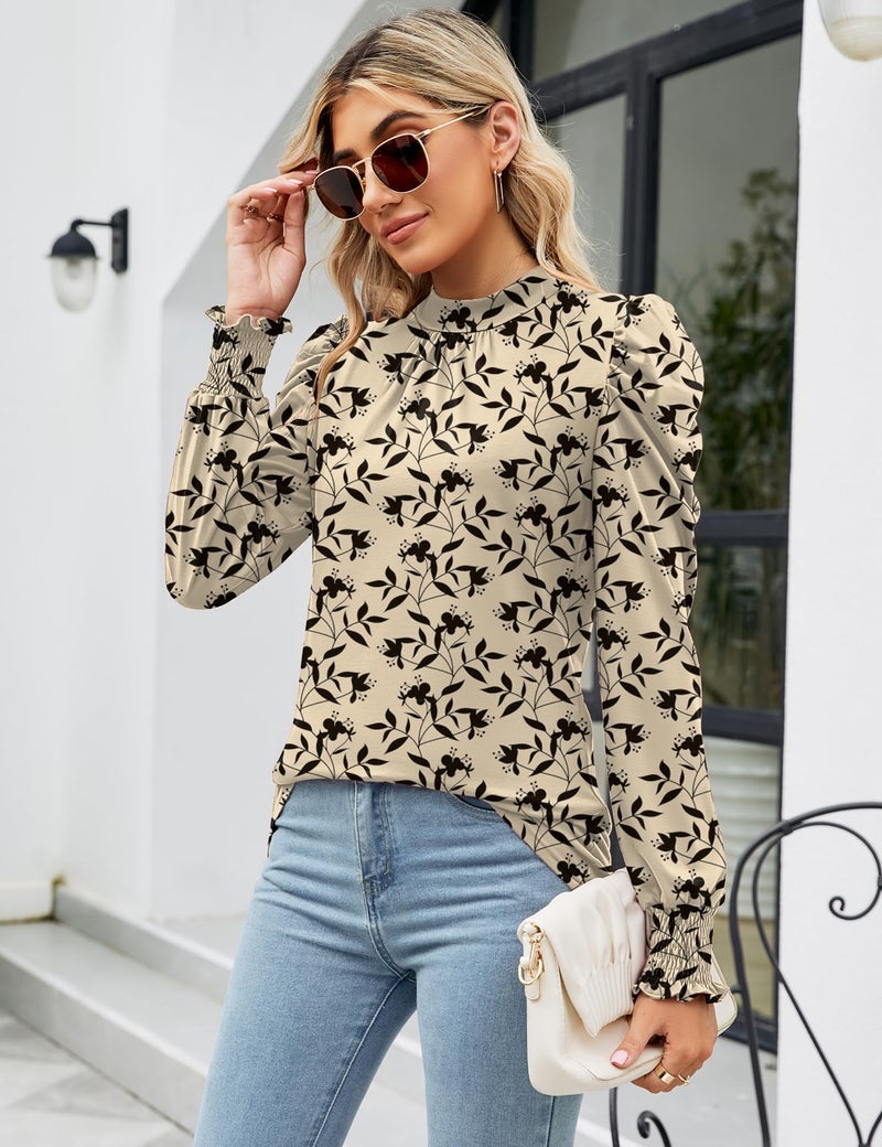 LUYAA Long Sleeve Shirts for Women Fall Blouses for Women 2025 Trendy Work Tops for Women Business Casual S - Image 2