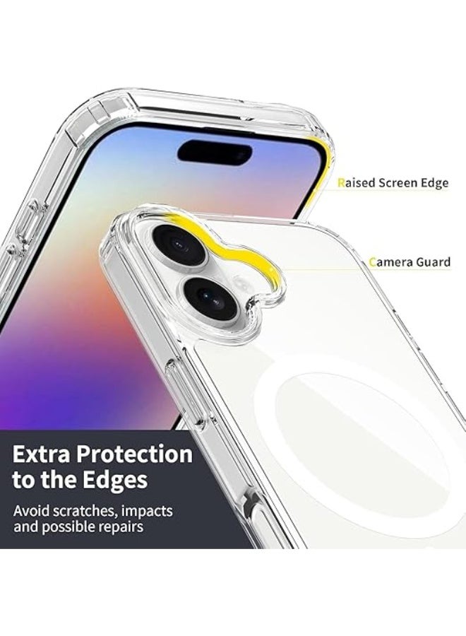 جراب مغناطيسي شفاف متوافق مع هاتف iPhone 17، متوافق مع Magsafe، غير قابل للاصفرار، غطاء متين مقاوم للصدمات، غطاء خلفي شفاف واقٍ لهاتف iPhone 17 مقاس 6.27 بوصة 2025 - Image 5