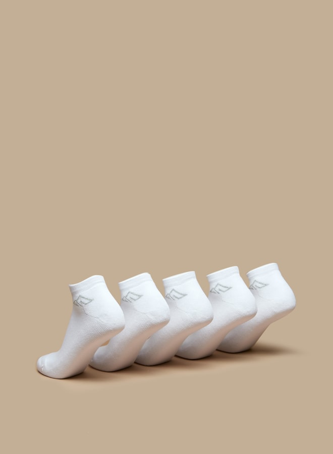 OAKLAN Women's Logo Print Ankle Length Sports Socks - Set of 5 - Image 3