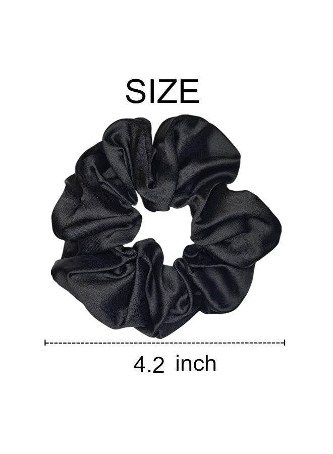 OVE 6 Pcs Satin Silk Scrunchies - Soft Hair Ties, Fashion Hair Bands, Bows, Elastic Holders and Accessories for Women and Girls - Image 4