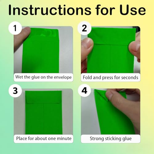 Volokitx 120-Pack 2.25×3.5 Inch Colorful Small Coin Envelopes, 10 Vibrant Colors, Mini Envelopes for Seeds, Small Items Storage, with Secure Full-Flap Seal - Image 5