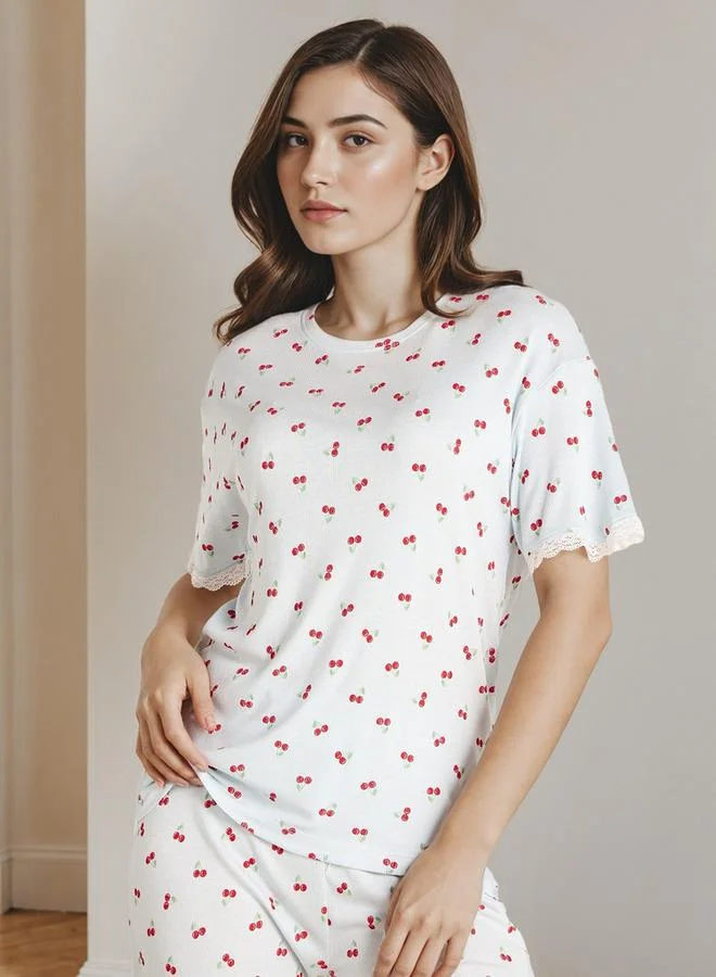 Splash FAV Printed T-shirt and Pyjama Set