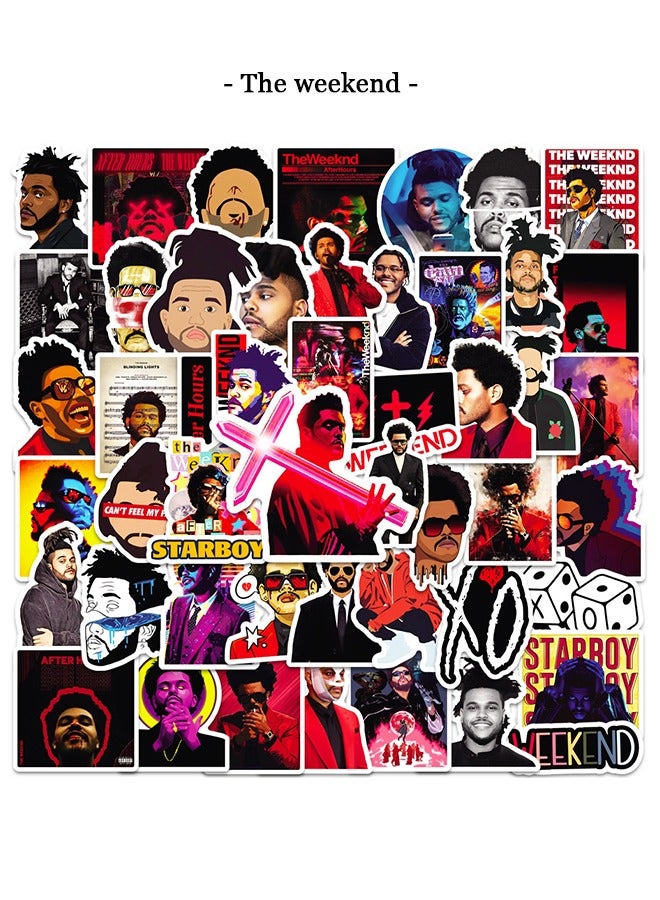 Beyond 50 Pcs The weekend Singer Stickers, Legendary Singer Doodle Stickers, Skateboard Computer Laptop Car Water Bottle Stickers for Adults Kids Teens (Colorful) - Image 1