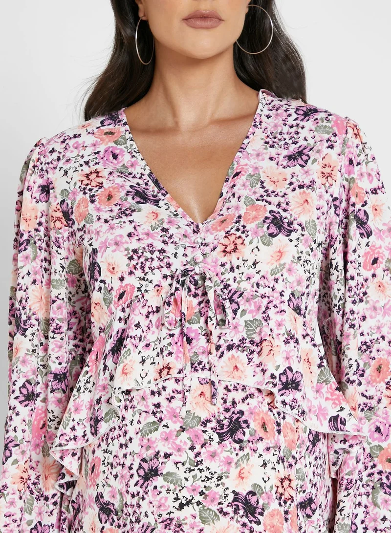 Missguided Maternity Ruffle Smock Dress