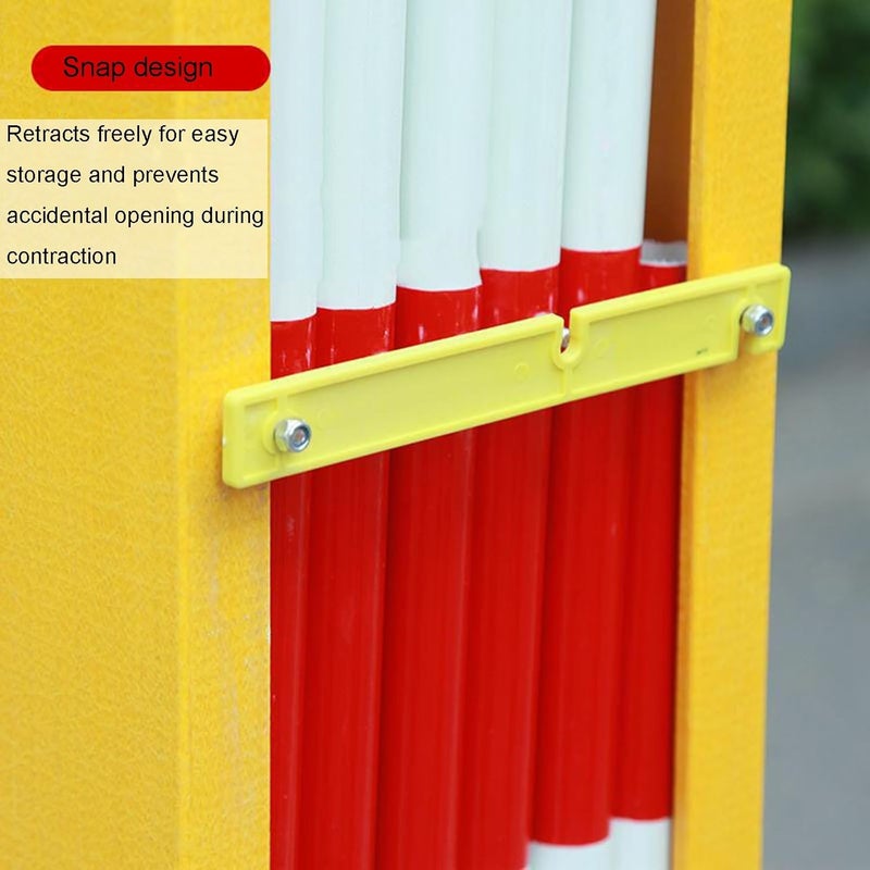 Expandable Metal Barricade, Folding Industrial Mobile Safety Barrier, Driveway Fence Retractable Traffic Security Gate for School Crowd Control,Rosso 47x138in - Image 5