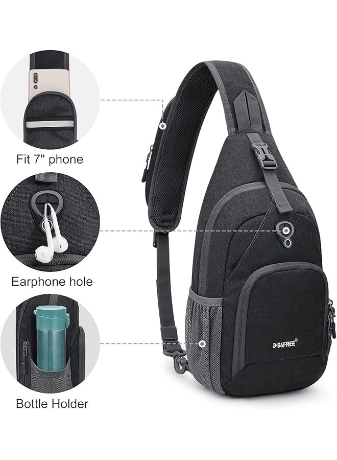 G4Free RFID Blocking Small Crossbody Sling Backpack Bag Travel Hiking Chest Daypack Backpack with Anti theft Pocket - Image 4