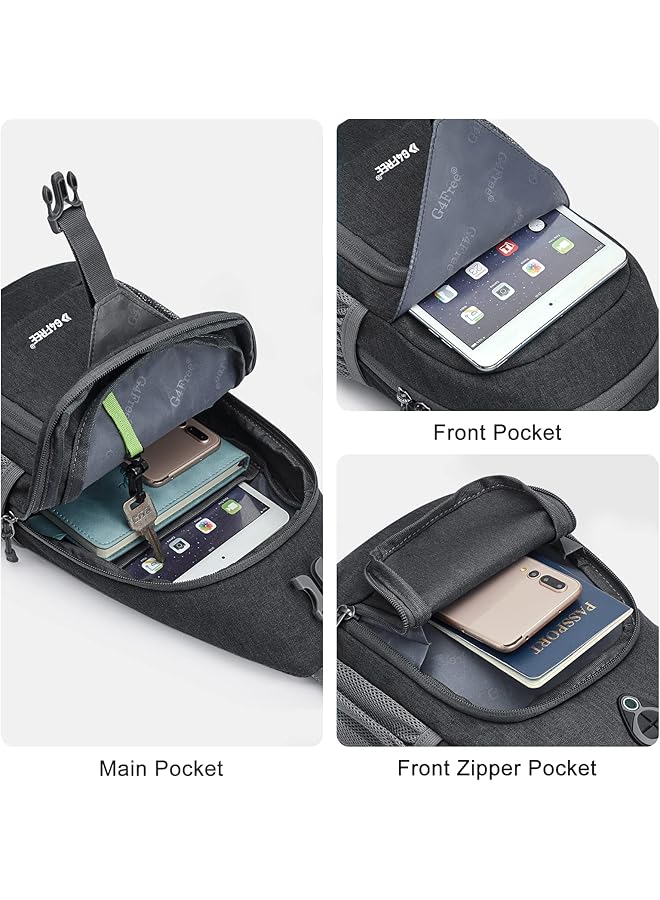 G4Free RFID Blocking Small Crossbody Sling Backpack Bag Travel Hiking Chest Daypack Backpack with Anti theft Pocket - Image 3