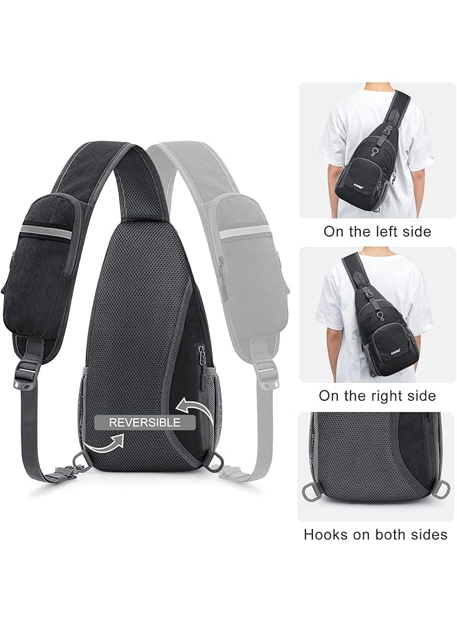 G4Free RFID Blocking Small Crossbody Sling Backpack Bag Travel Hiking Chest Daypack Backpack with Anti theft Pocket - Image 5