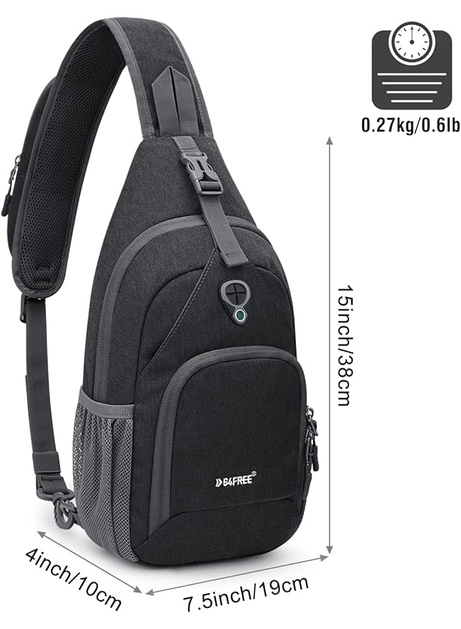 G4Free RFID Blocking Small Crossbody Sling Backpack Bag Travel Hiking Chest Daypack Backpack with Anti theft Pocket - Image 2