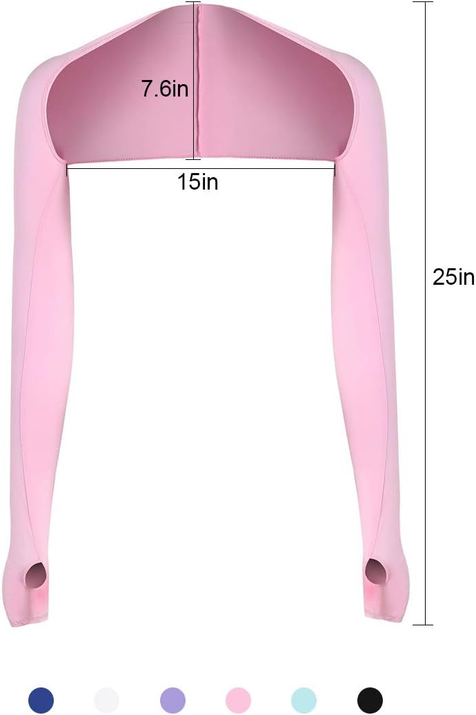 Aoutacc Cooling Shawl Arm Sleeves Sun Protection with Finger Hole Anti-UV, Comfortable Ladies Cooler Shrug Ideal for Women - Image 4