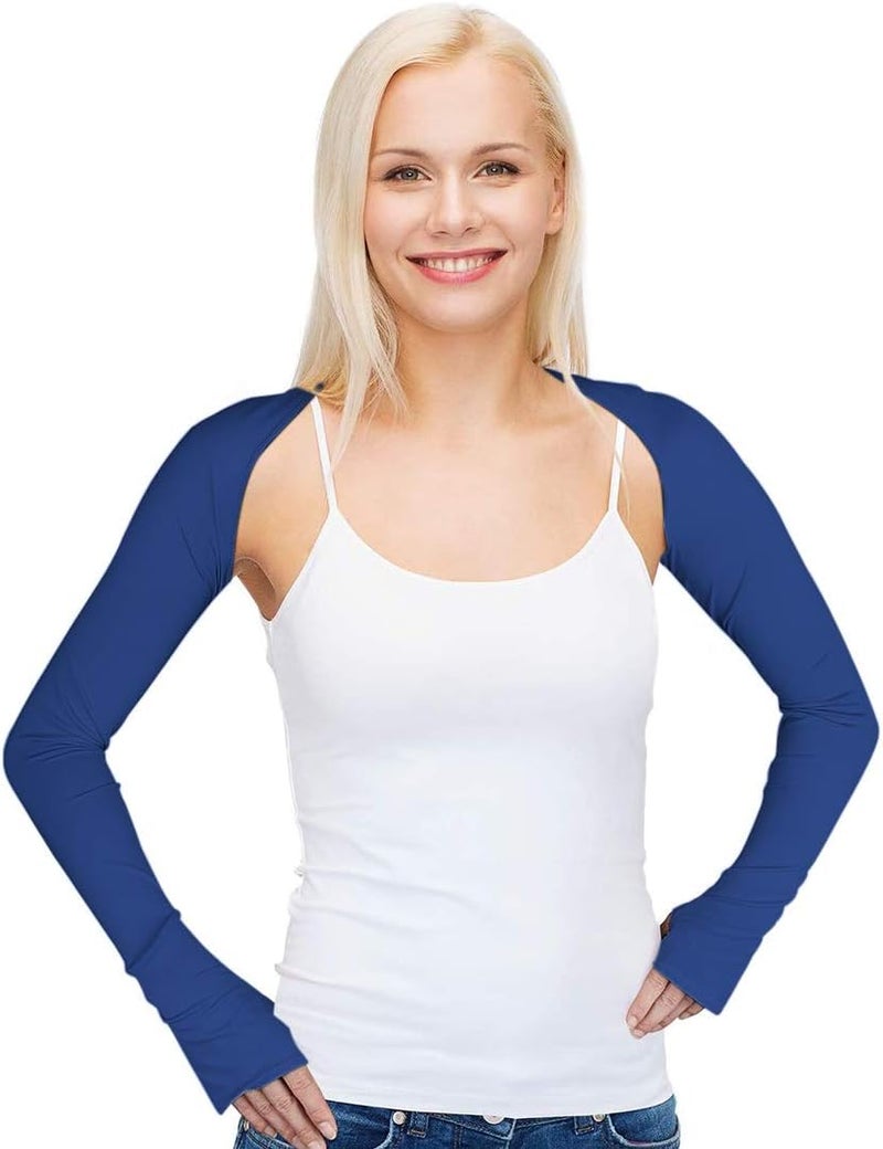 Aoutacc Cooling Shawl Arm Sleeves Sun Protection with Finger Hole Anti-UV, Comfortable Ladies Cooler Shrug Ideal for Women - Image 5