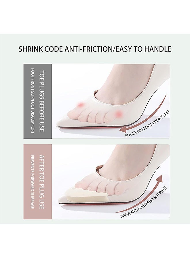 2 Pairs Soft Sponge Adjustable Toe Filler, Reusable Toe Plug, for Men and Women Too Big Shoes