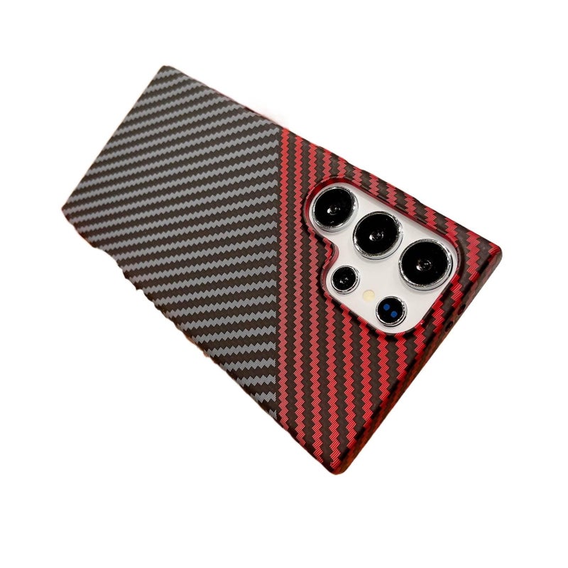 غطاء MagSafe | مقاوم للصدمات | حماية من السقوط | Twill | Carbon Fiber Texture | مقاوم للصدمات لـ Samsung Galaxy S24 Plus - Image 3