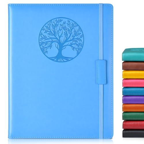 Biuwory Lined Journal Notebook for Women Men,256 Pages A4 Large Hardcover Leather Journals for Writing,Travel,Business,Work,School,College Ruled Notebooks for Note Taking, Diary Notepad 8.6"×11" - Image 1