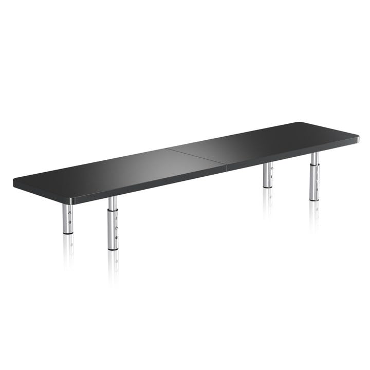 suptek Dual Monitor Stand Riser,Large Monitor Laptop Stand Riser 3 Adjustable Heights Computer Stand for Laptop, Printer, Notebook(MST016L) - Image 1