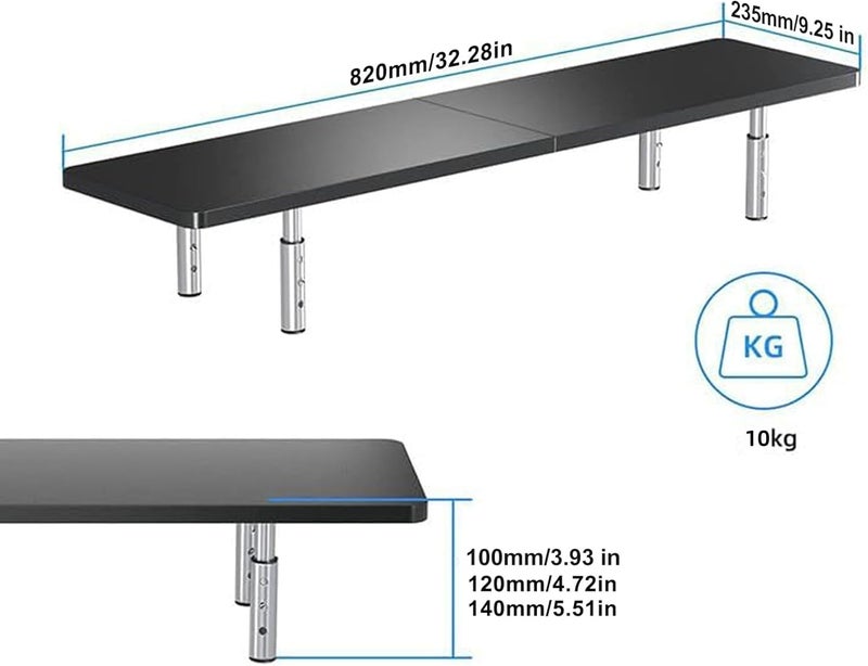 suptek Dual Monitor Stand Riser,Large Monitor Laptop Stand Riser 3 Adjustable Heights Computer Stand for Laptop, Printer, Notebook(MST016L) - Image 4