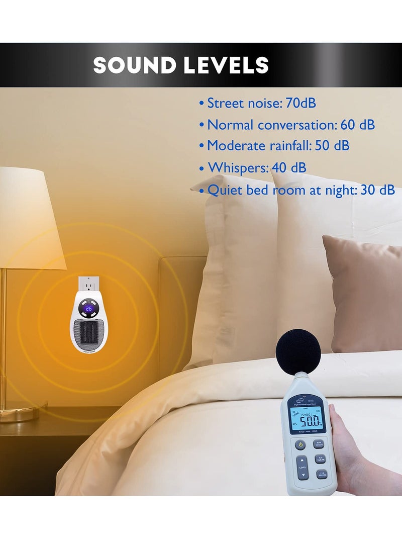 Smart Electric Fan Heater 500W with Adjustable Thermostat Timer and LED Display for Fast Heating Low Noise Safe Use Ideal for Home and Office