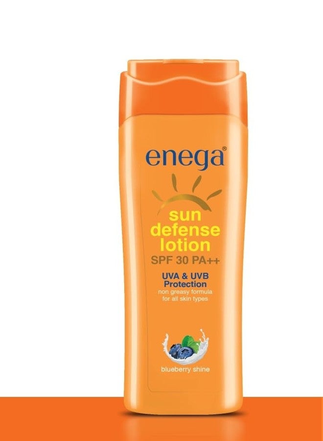 Enega Sun Defense Lotion SPF 30 PA++ | UVA & UVB Protection Sunscreen | Non-Greasy Formula for All Skin Types | Blueberry Shine (100 ML) - Image 1