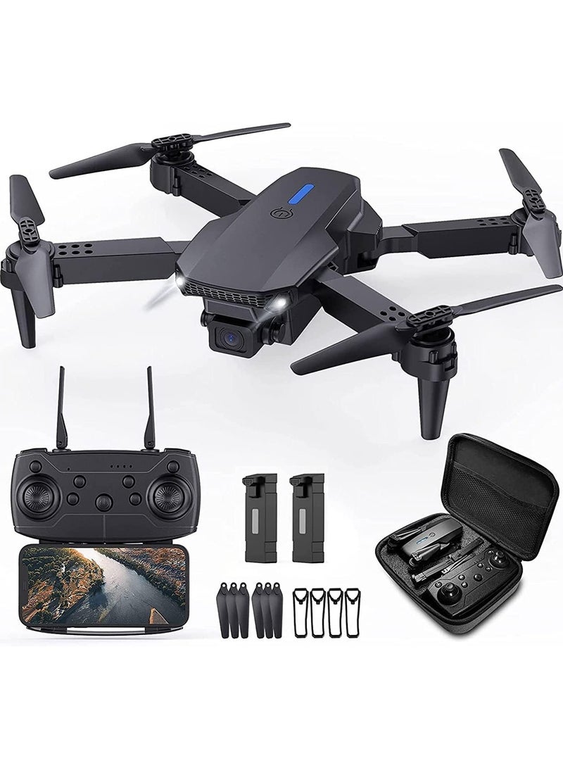 E99 K3 Pro FPV Drone with 4K Dual Camera, RC Quadcopter with 3D Flips, Gesture Photo, Trajectory Flight, Obstacle Avoidance, Headless Mode and 1 Battery Grey or Black - Image 3