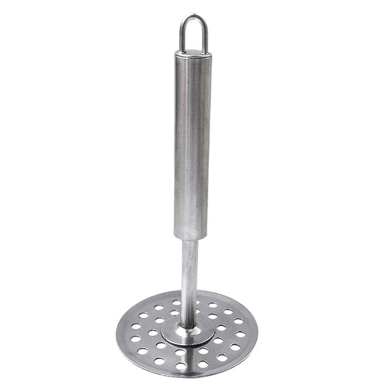 LMR3 LMR3 Stainless Steel Potato Vegetable Pav Bhaji Masher with Non Slip Handle for Kitchen Pack of 1 Silver Color - Image 1